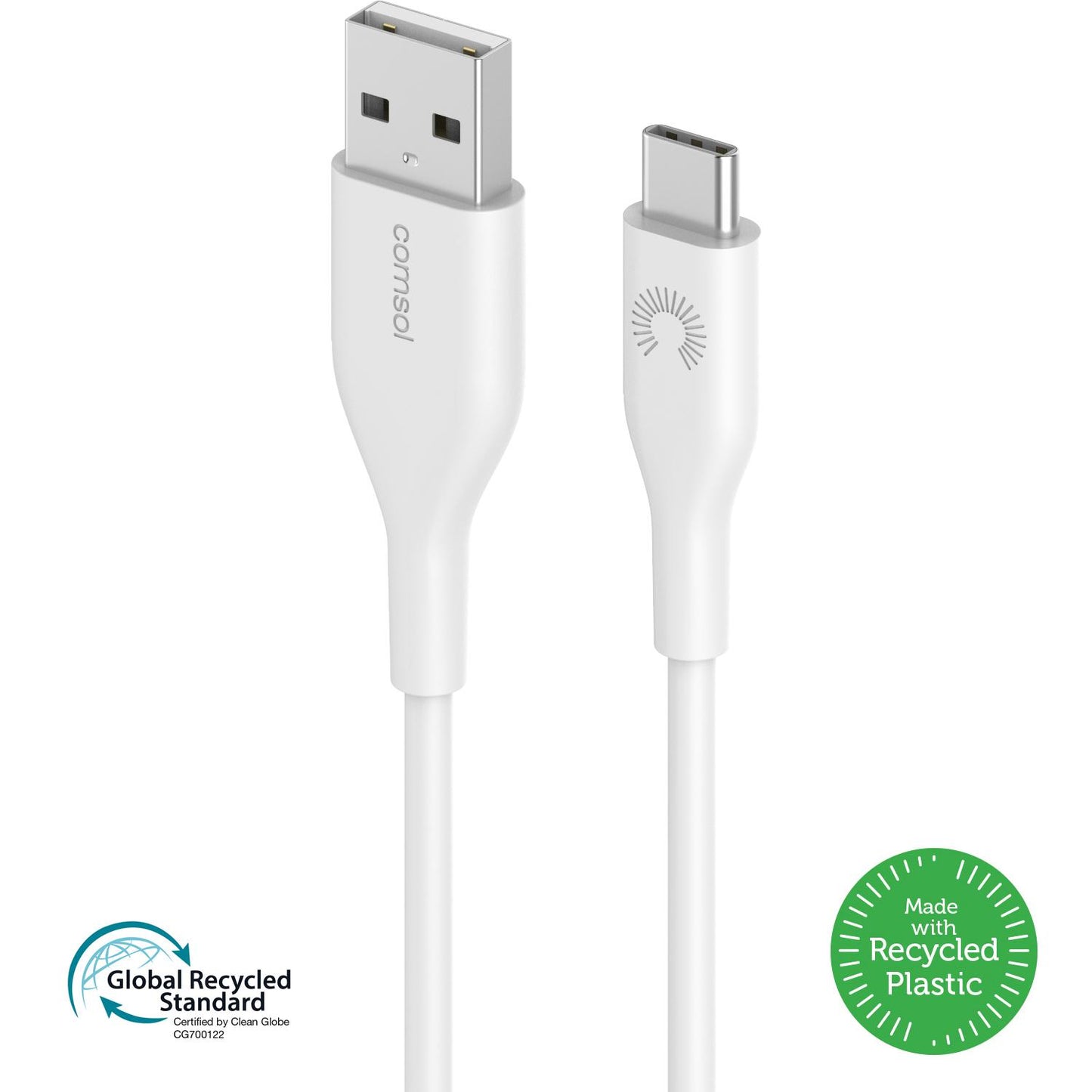 1.2m GRS Certified USB-A to USB-C Cable - White