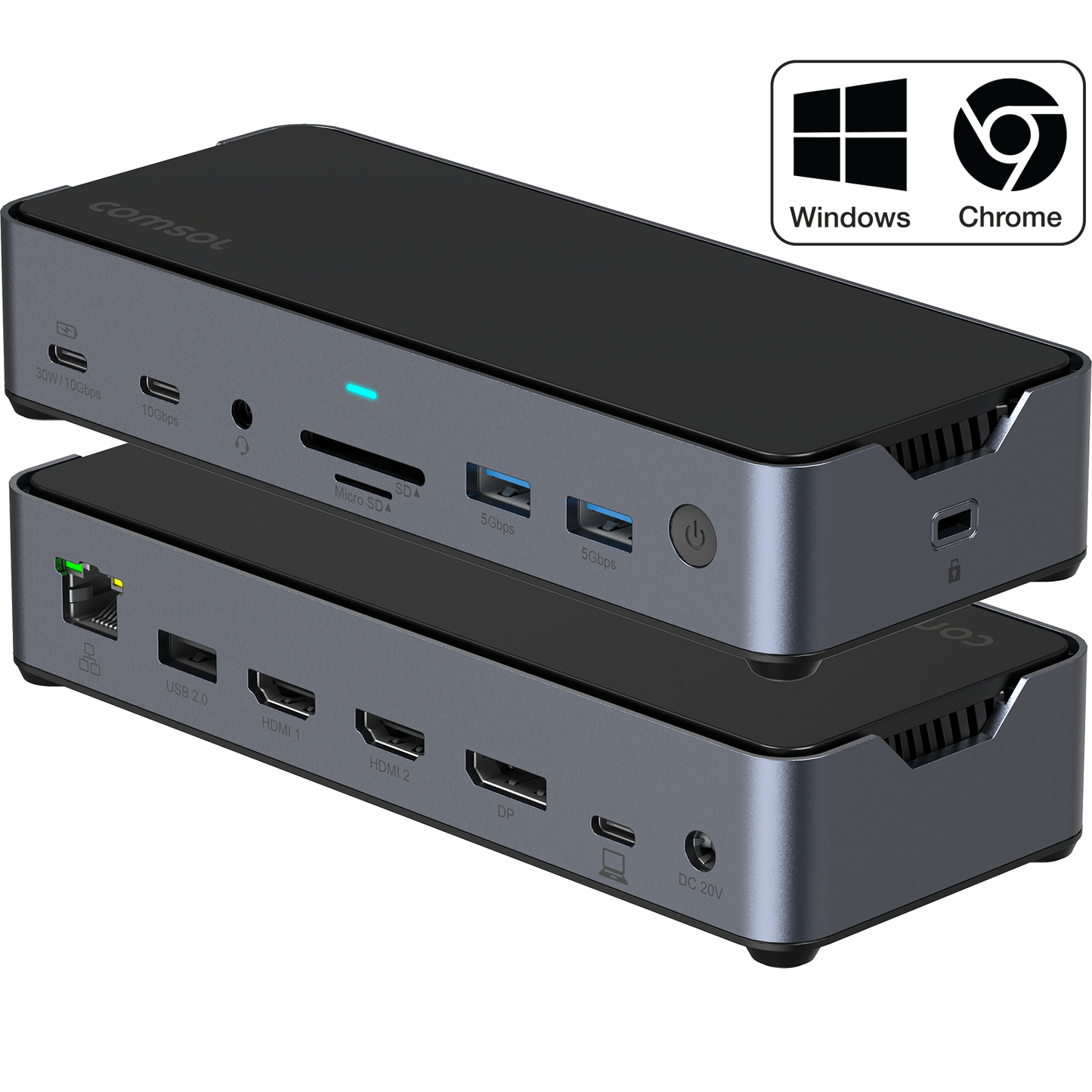 Triple 4K HDMI+DP Docking Station 150W AC Adapter