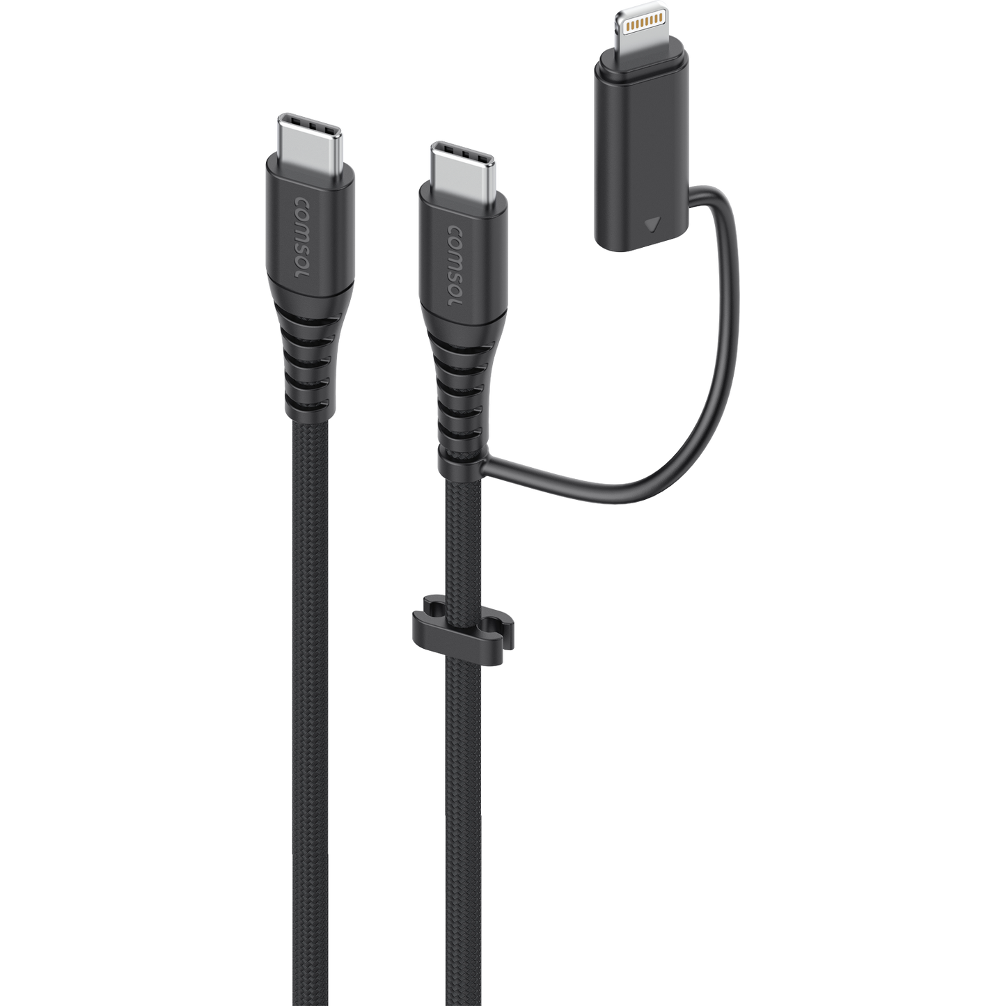 1.2m USB-C to USB-C Cable with USB-C to Lightning Adapter