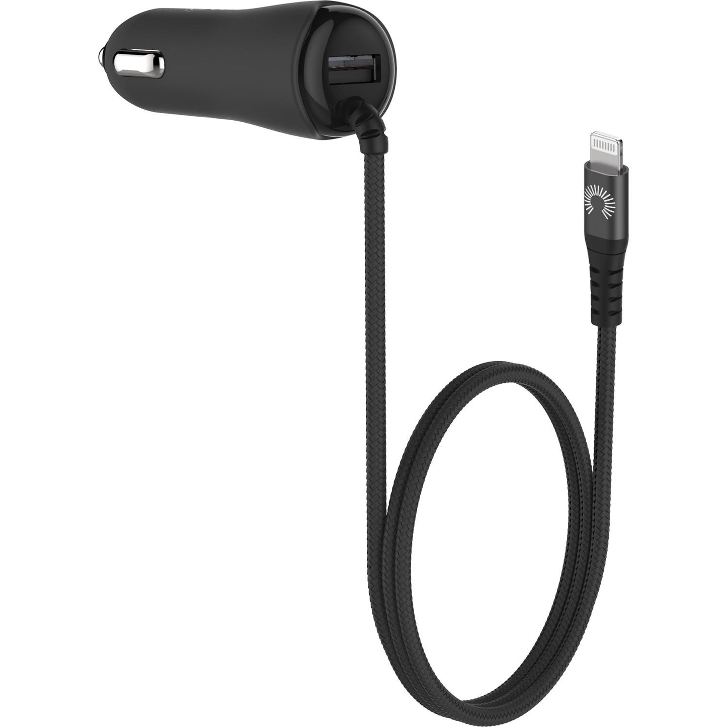 Comsol 2 Port USB Car Charger with Lightning Cable 2.4A(24W)