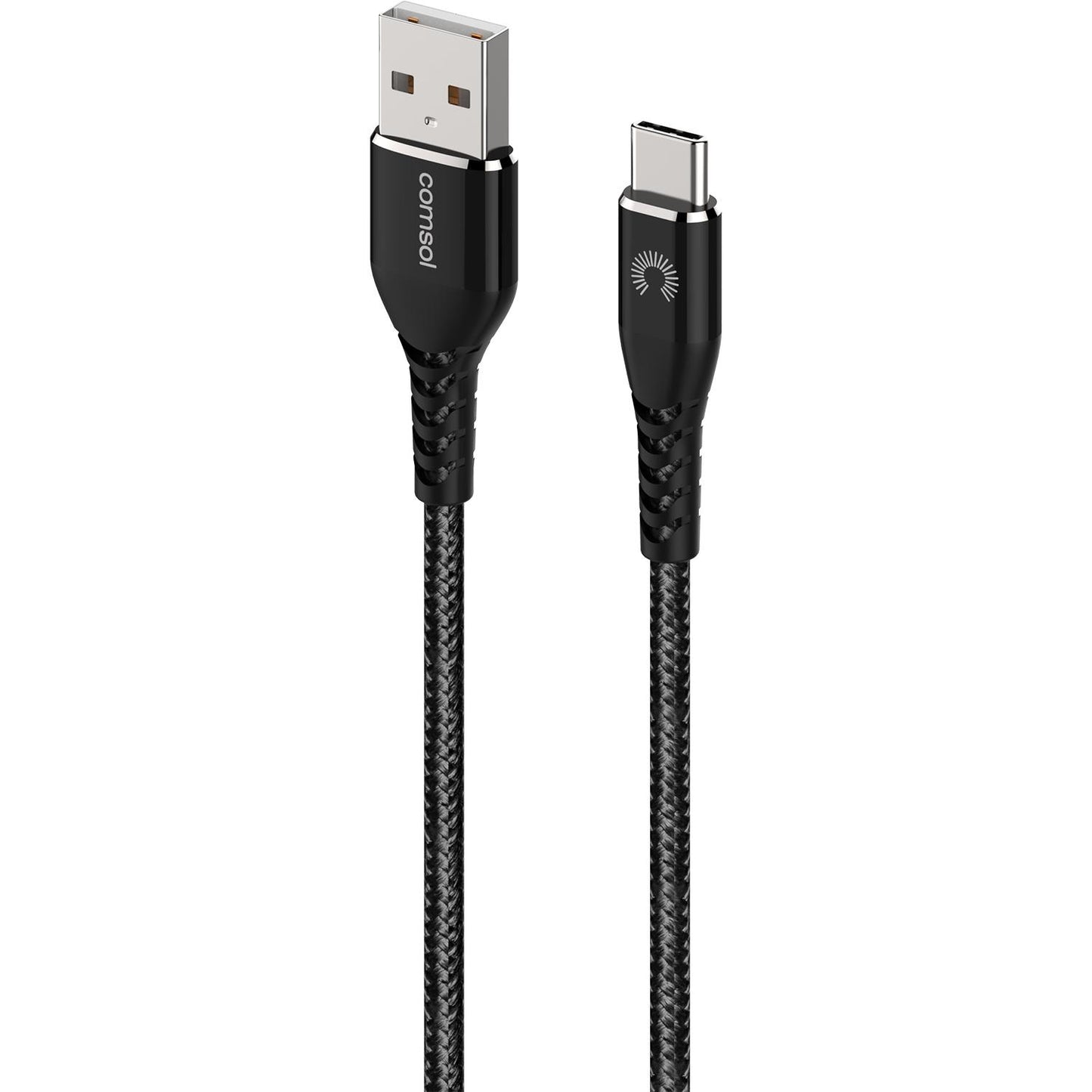 2m USB-A to USB-C Cable Kevlar Black
