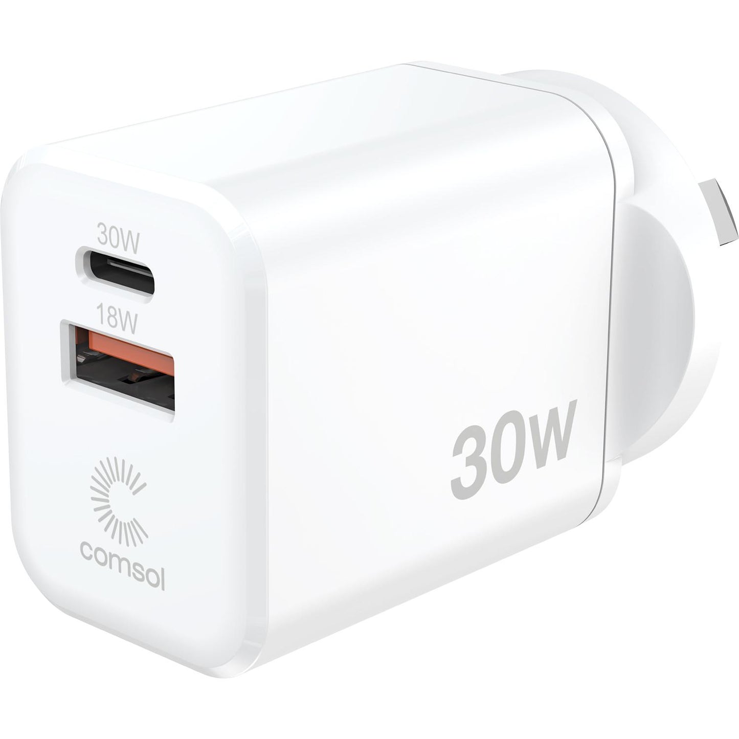 Comsol 30W USB-A + C GaN Wall Charger