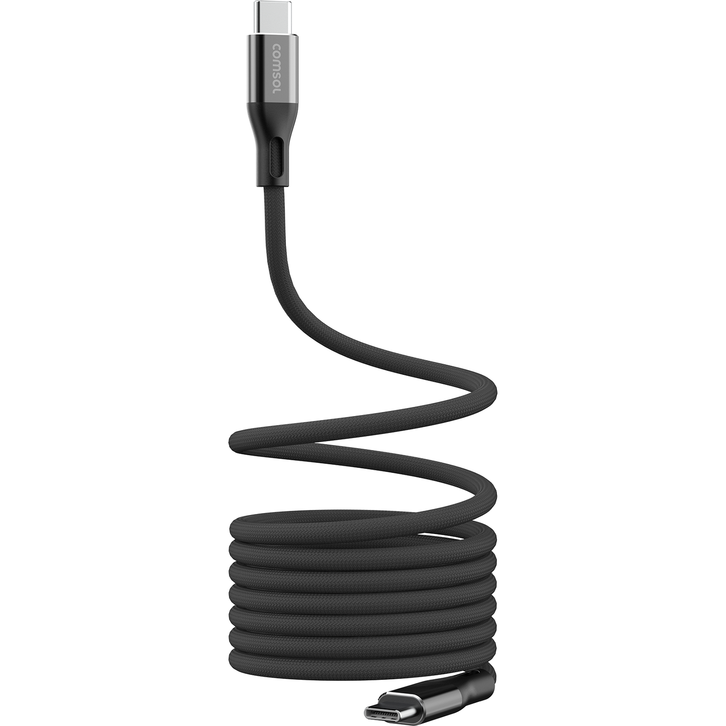 2m USB-C to USB-C Magnetic + Fabric Cable Black