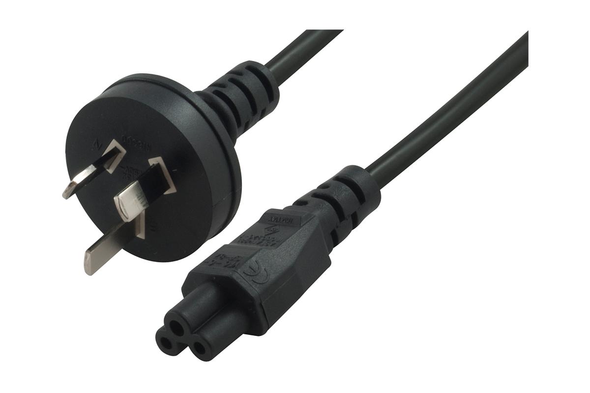 2mtr Power Cable 3PIN AUS(M) - C5(F) - Clover Leaf