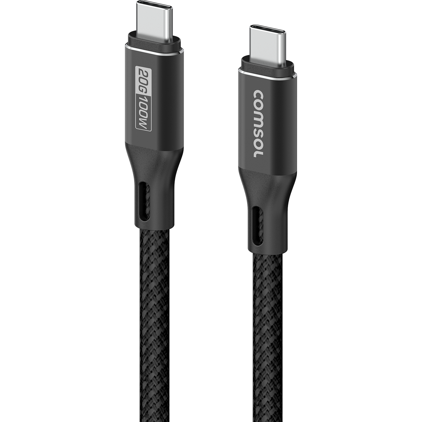 2m USB-C to USB-C Silicone + Fabric Cable 100W 20Gbps