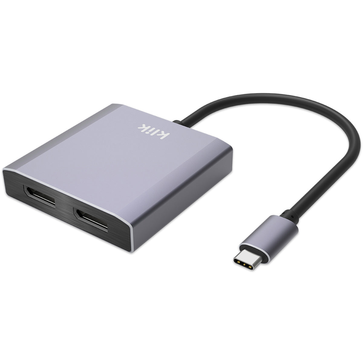 Klik USB-C Male to Dual DisplayPort Female Adapter
