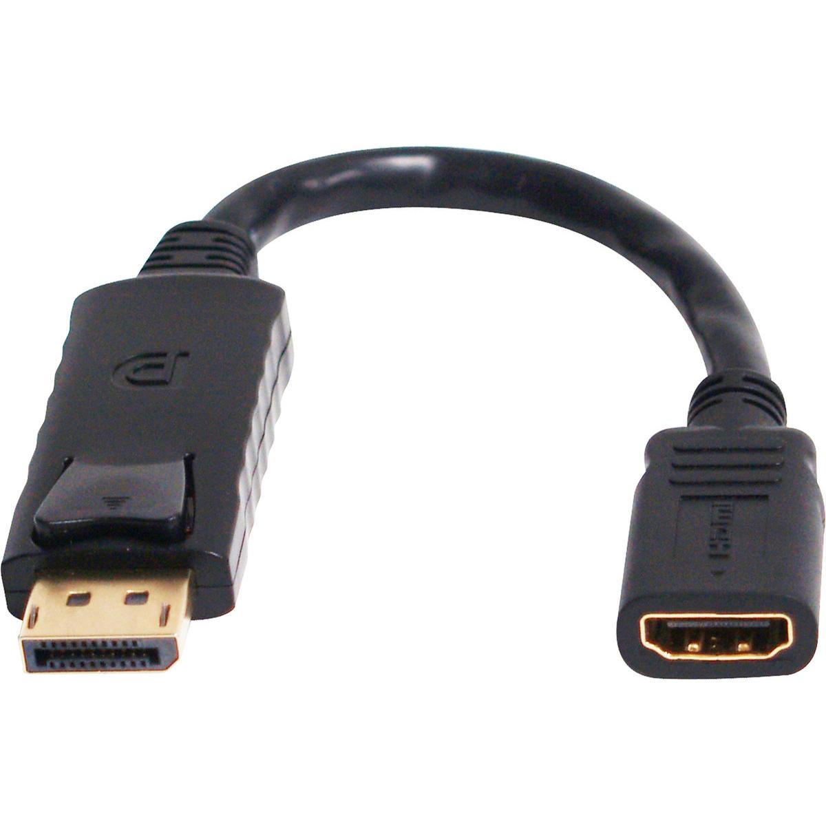 20cm DisplayPort Male to HDMI Female Adapter