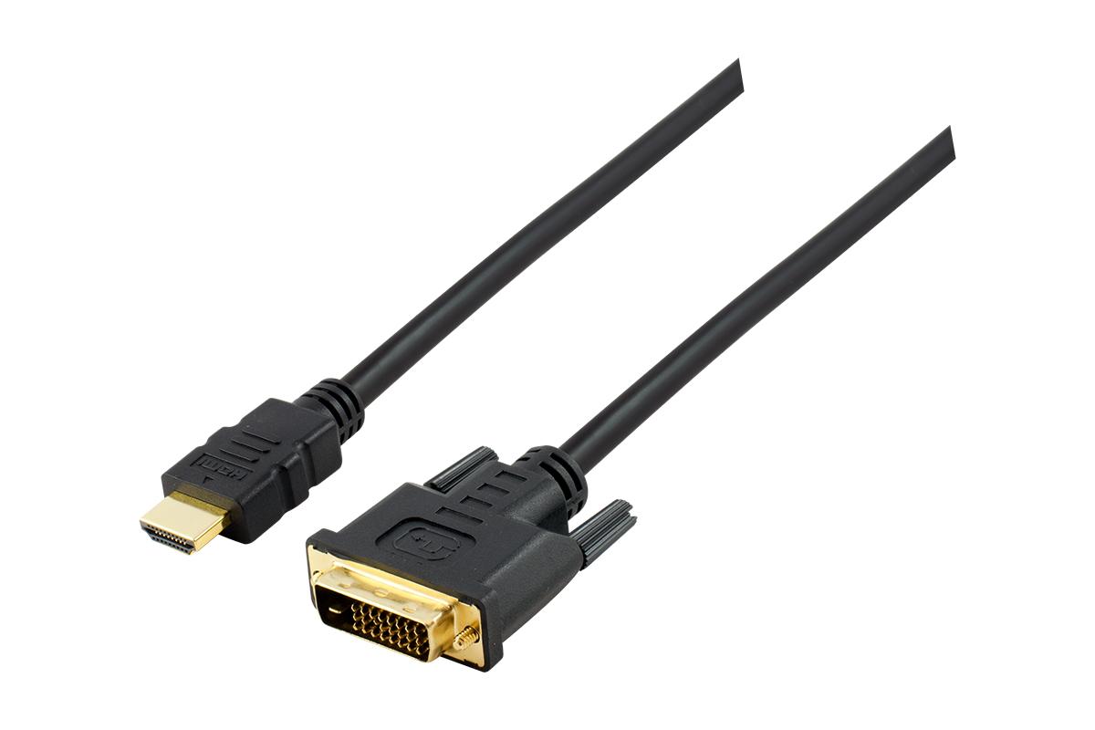 1mtr HDMI Male to DVI-D Male Cable