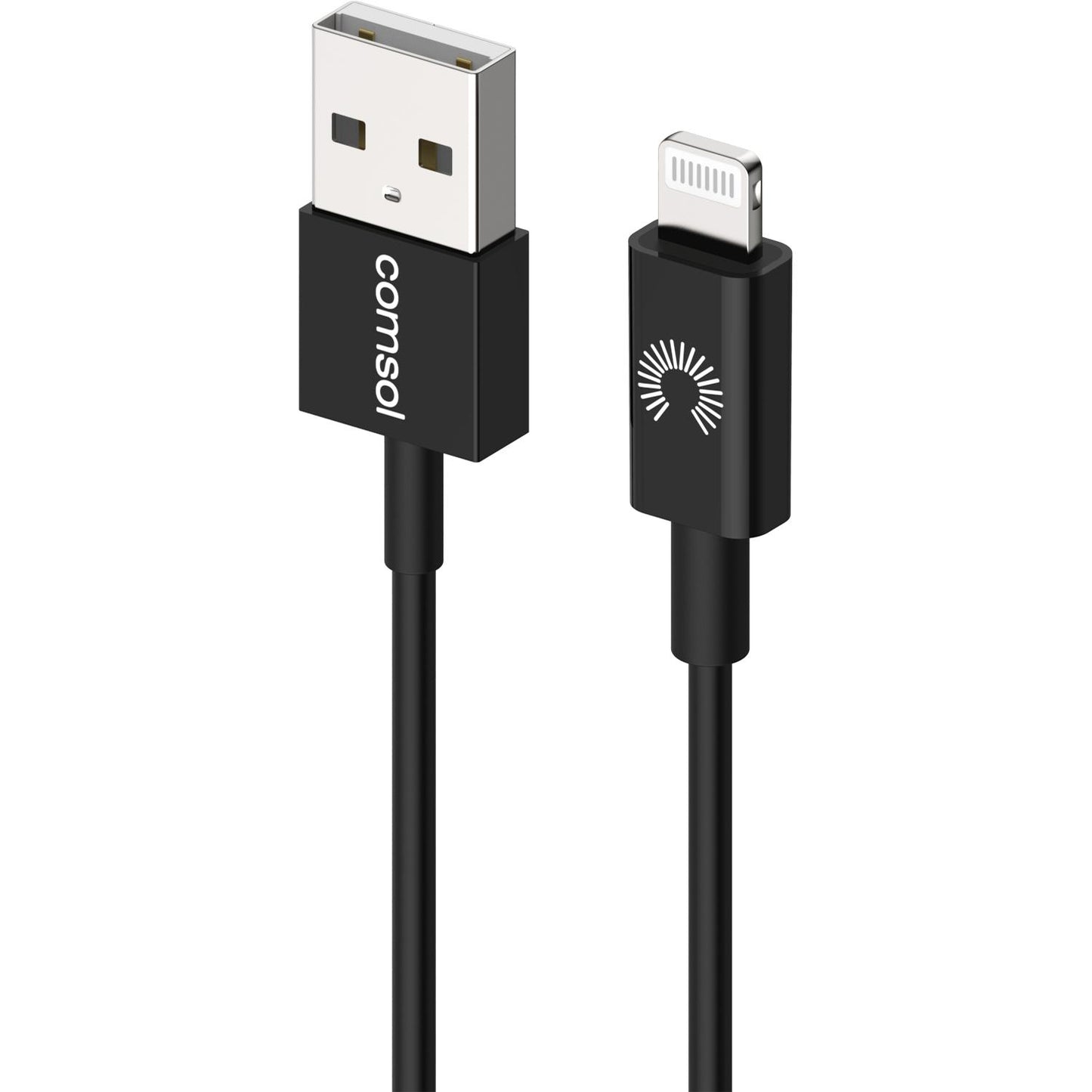Comsol 1.2m Apple Lightning to USB Cable - Black