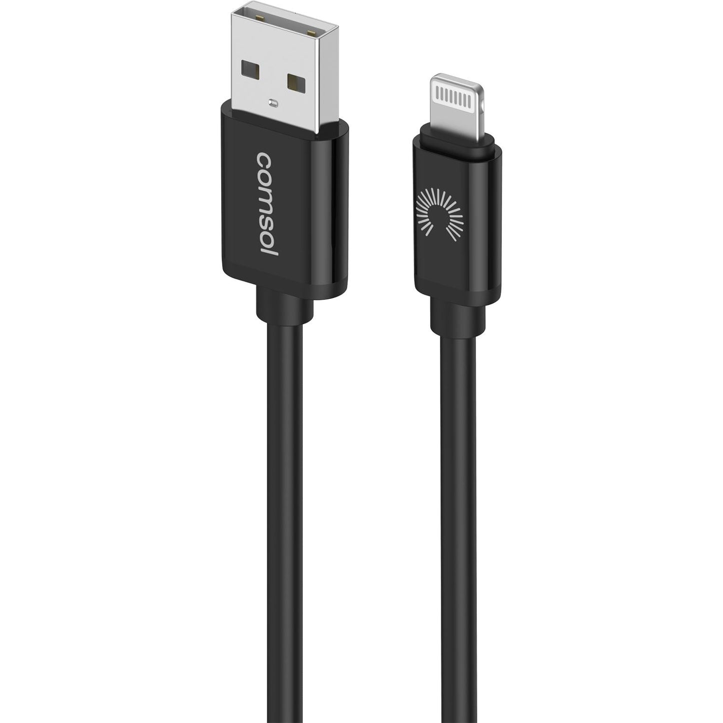 Comsol 3m Apple Lightning to USB Cable - Black