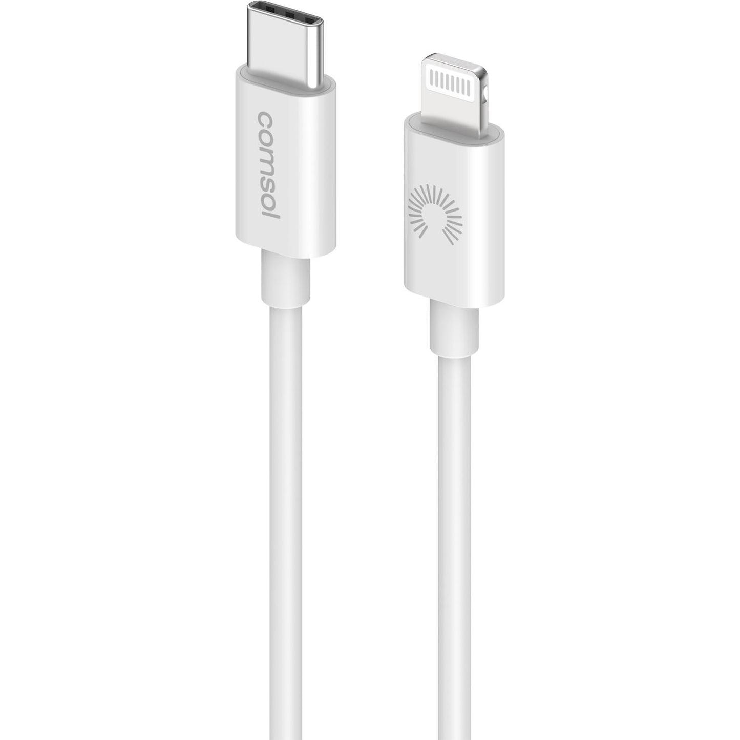 Comsol 1.2m USB-C to Apple Lightning Cable - White