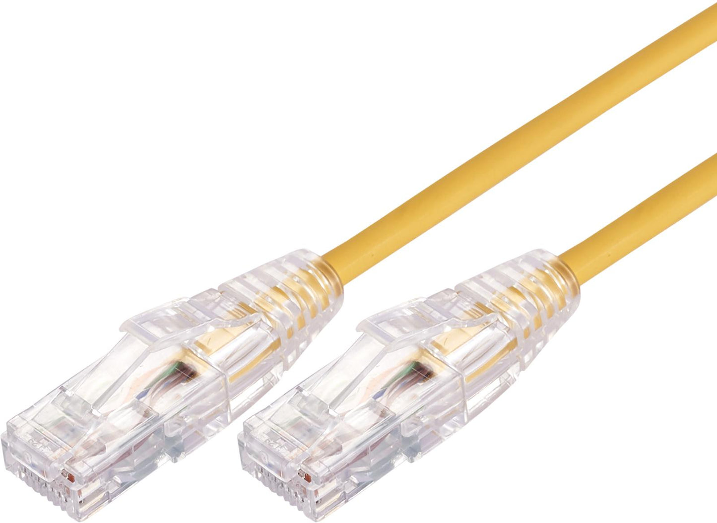 1m 10GbE Ultra Thin Cat 6A UTP Snagless Patch Cable LSZH (Low Smoke Zero Halogen) - Yellow