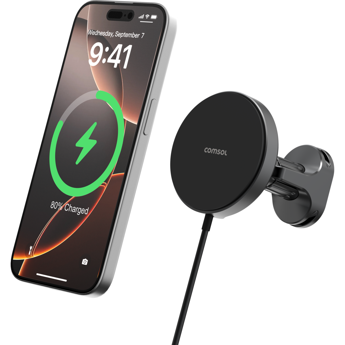 Qi2 Magnetic Wireless Car Charger Vent/Dash