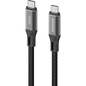 3m USB-C to USB-C Silicone + Fabric Cable 100W Black