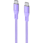 1.2m USB-C to USB-C Silicone + Fabric Cable Lilac