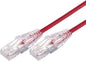 2m 10GbE Ultra Thin Cat 6A UTP Snagless Patch Cable LSZH (Low Smoke Zero Halogen) - Red