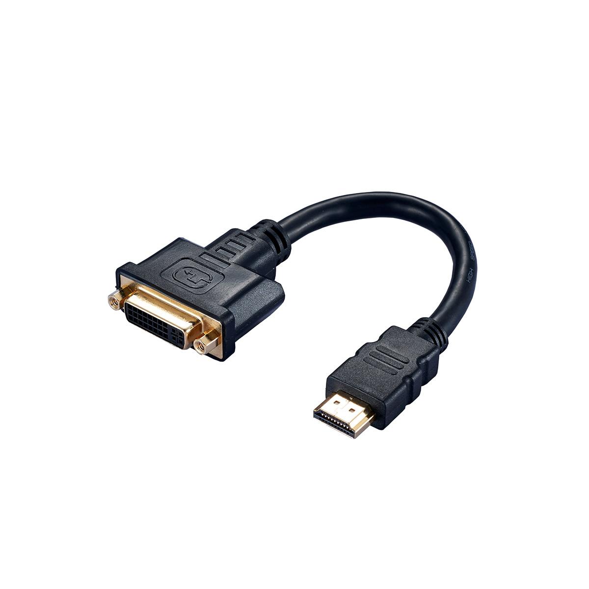 20cm HDMI Male to DVI-D Single Link Female Adapter
