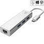 Comsol USB-C Male to Gigabit Ethernet + 3 Port USB 3.0 Hub