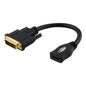 20cm DVI-D Single Link Male to HDMI Female Adapter