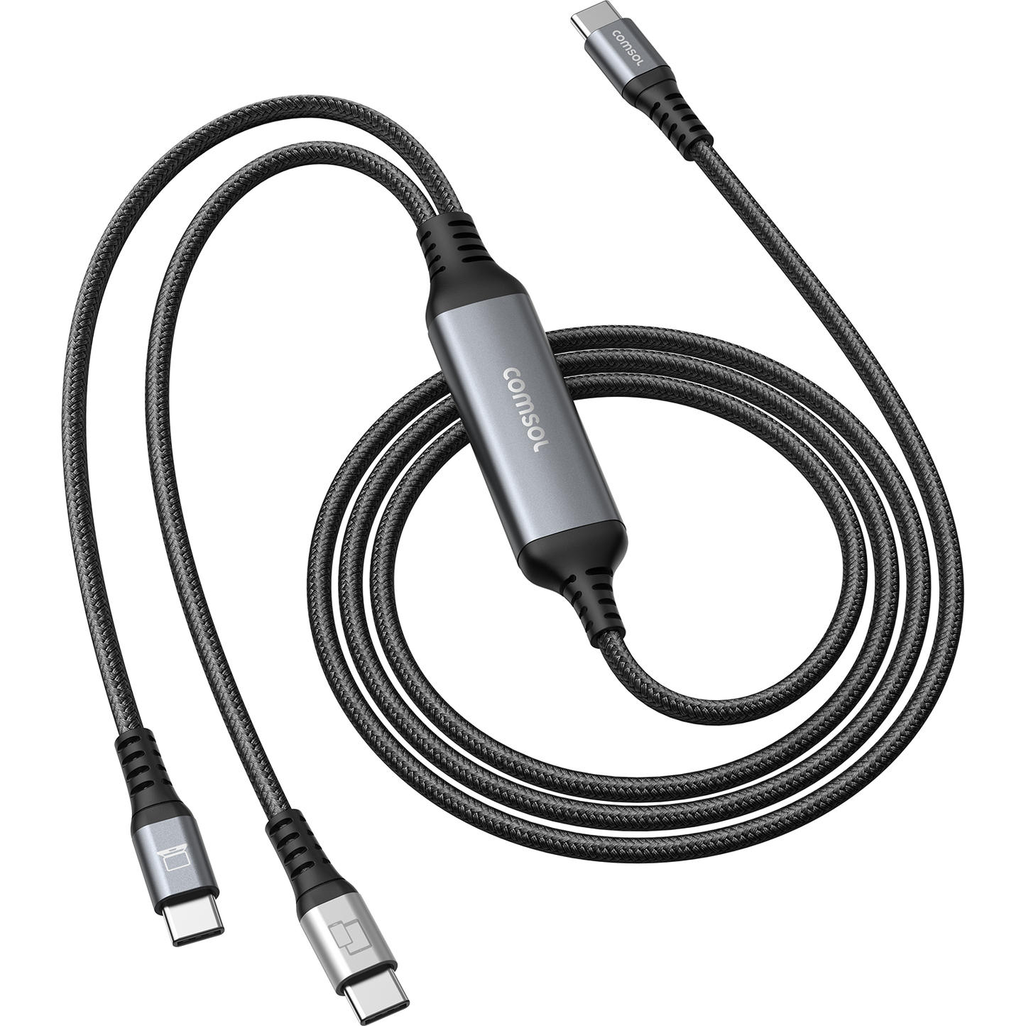 2m USB-C to 2 x USB-C Dual Charge Cable 100W