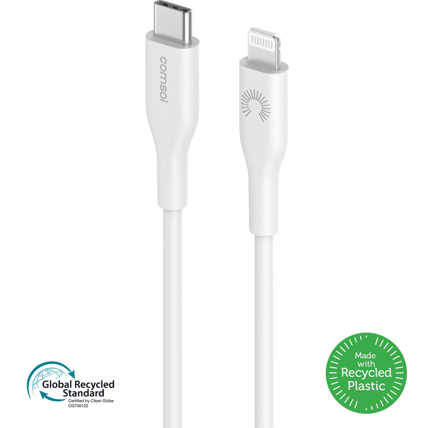 1.2m GRS Certified USB-C to Lightning Cable - White