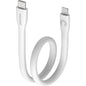 25cm Silicone USB-C to Lightning MFi Cable White