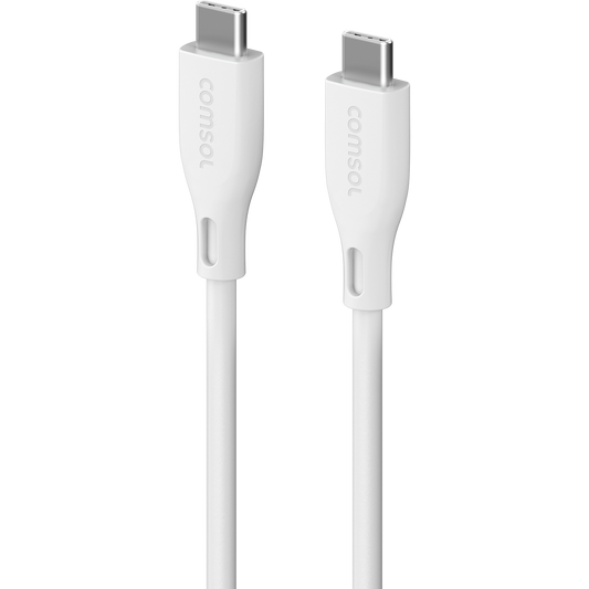 3m USB-C to USB-C Silicone Cable White