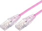 1.5m 10GbE Ultra Thin Cat 6A UTP Snagless Patch Cable LSZH (Low Smoke Zero Halogen) - Pink