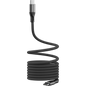 2m USB-C to USB-C Magnetic + Fabric Cable Black