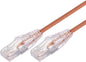 30cm 10GbE Ultra Thin Cat 6A UTP Snagless Patch Cable LSZH (Low Smoke Zero Halogen) - Orange
