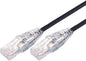 3m 10GbE Ultra Thin Cat 6A UTP Snagless Patch Cable LSZH (Low Smoke Zero Halogen) - Black