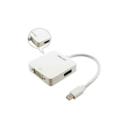 20cm Mini DisplayPort Male to HDMI / DVI / DisplayPort Adapter