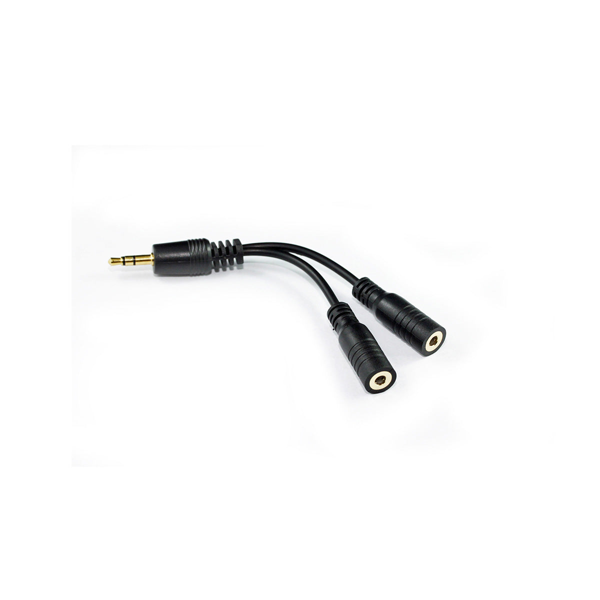 10cm 3.5mm Stereo Male to 2 x 3.5mm Stereo Female Cable