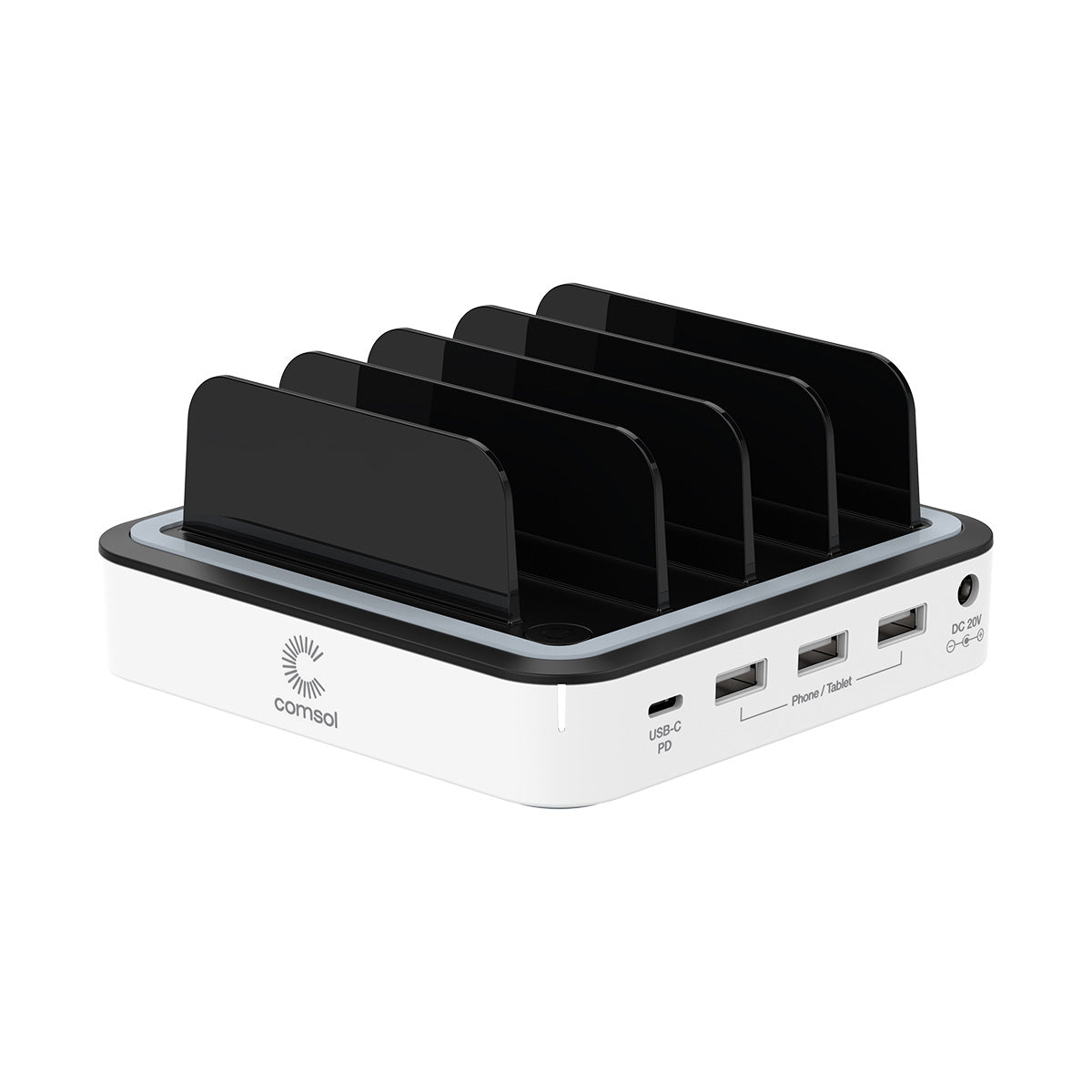 Comsol 4 Port 48W Desktop USB Charging Station