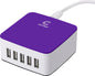 Comsol 5 Port USB Desktop Charger 8A (40W) - Purple