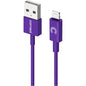 Comsol 1.2m Apple Lightning to USB Cable - Purple