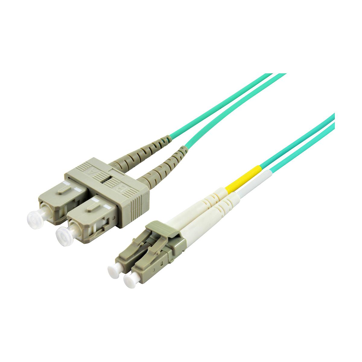 Comsol 1mtr LC-SC Multi-Mode Duplex Fibre Patch Cable LSZH 50/125 OM4