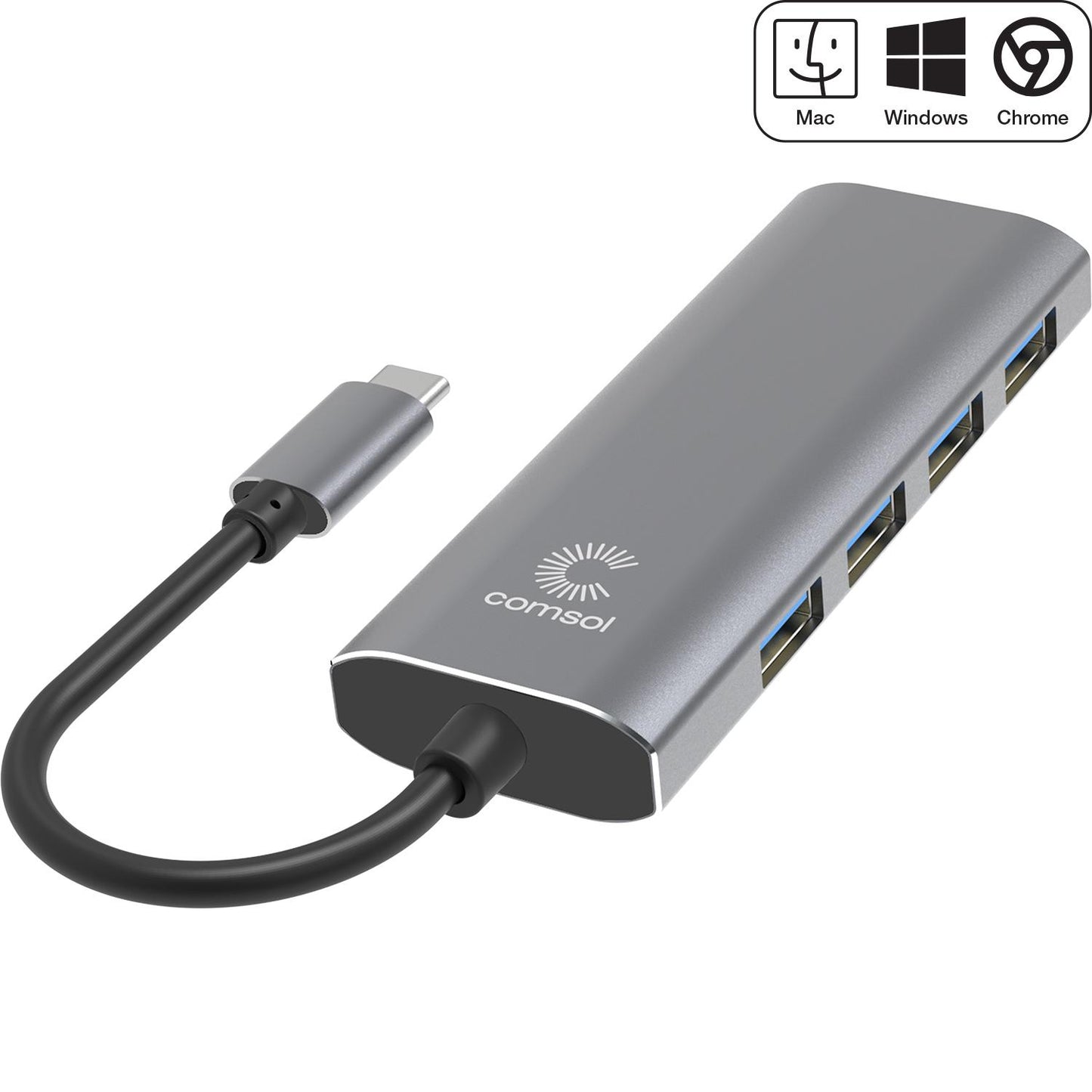 USB-C to 4 Port USB-A 3.0 Hub