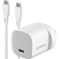 30W GaN USB-C Wall Charger + 1.5m C to C Cable