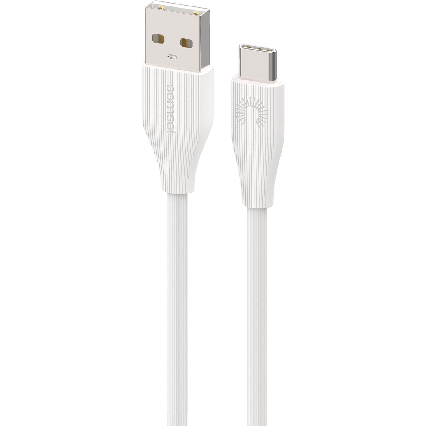 1m USB-A to USB-C Stripe Line Cable White
