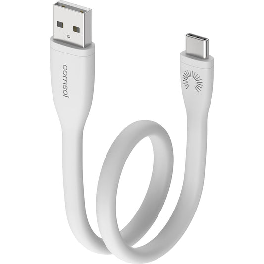 Comsol USB-A to USB-C Cable Silicone 25cm White