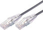 1m 10GbE Ultra Thin Cat 6A UTP Snagless Patch Cable LSZH (Low Smoke Zero Halogen) - Grey