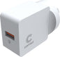 Comsol Single Port USB Wall Charger with QC 3.0 (18W) - White