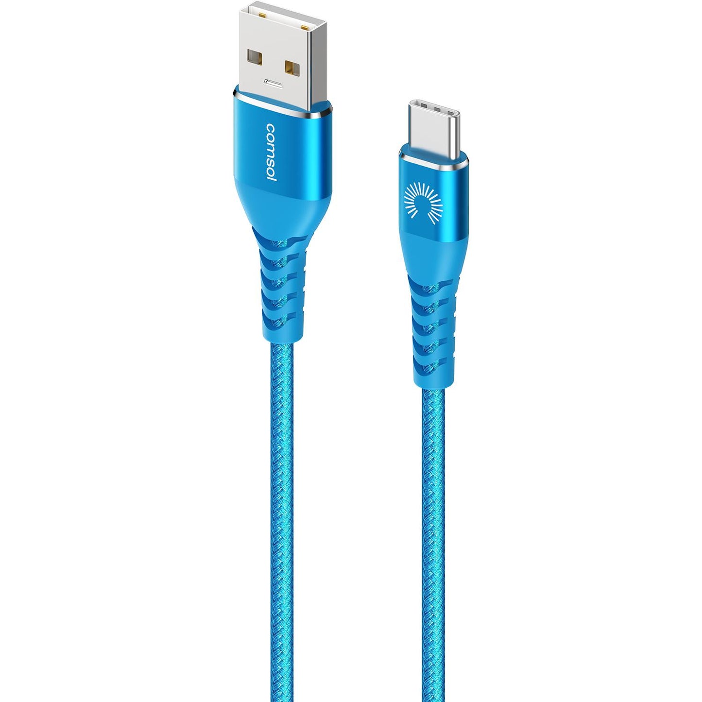 1.2m Premium Kevlar USB-A to USB-C Cable - Blue