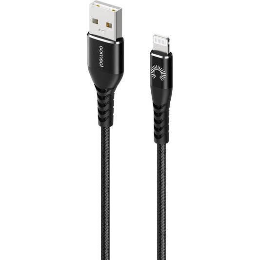 3m USB-A to Lightning MFi Cable Kevlar Black