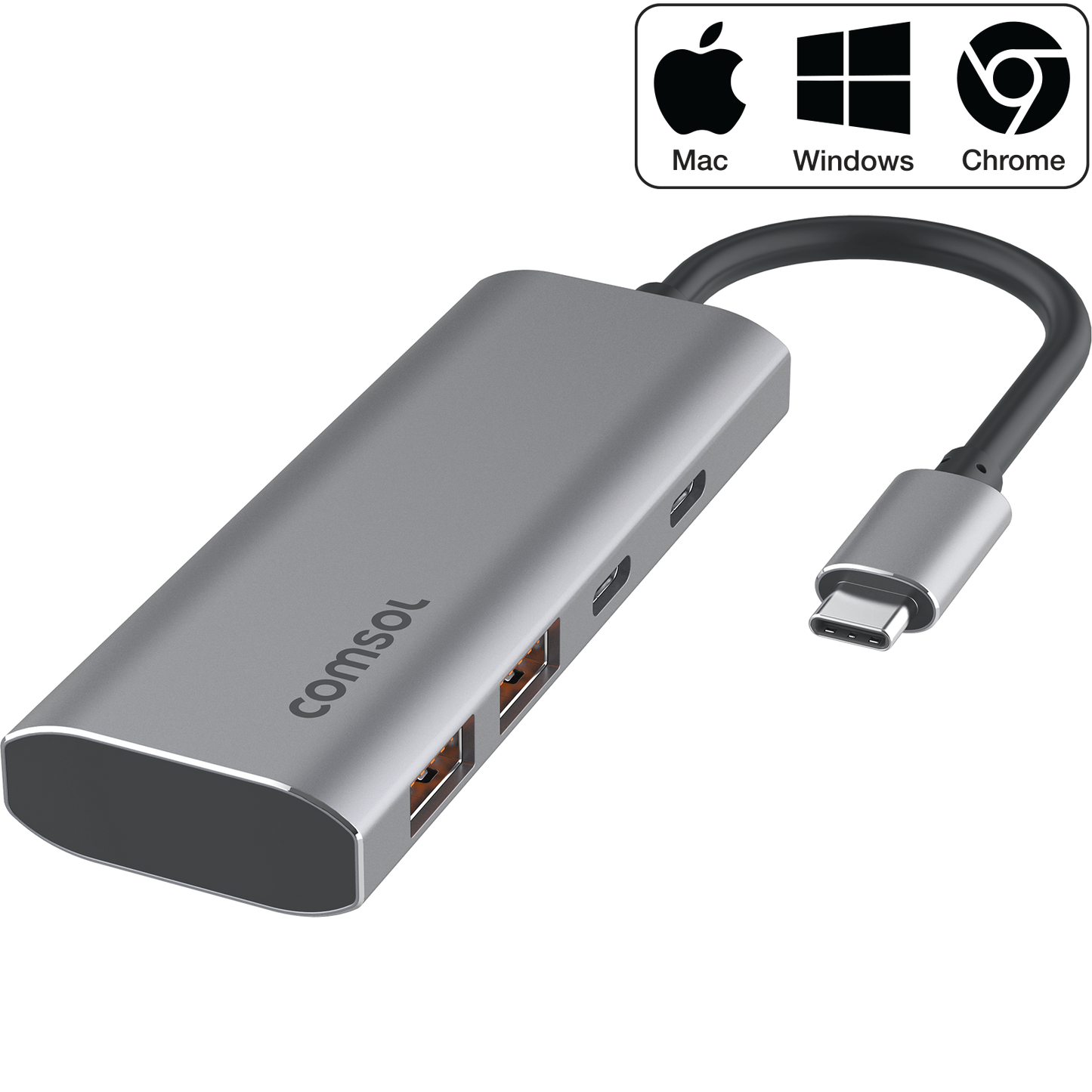 4 Port 10Gbps USB Hub 2 x USB-C + 2 x USB-A