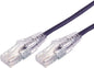30cm 10GbE Ultra Thin Cat 6A UTP Snagless Patch Cable LSZH (Low Smoke Zero Halogen) - Purple