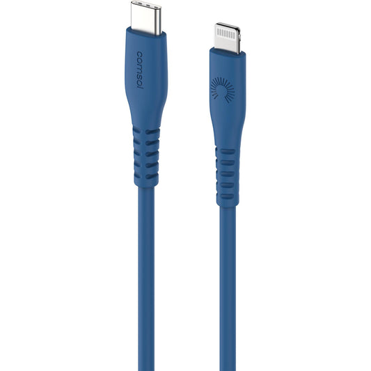 1.2m Super Soft USB-C to Lightning Cable Blue