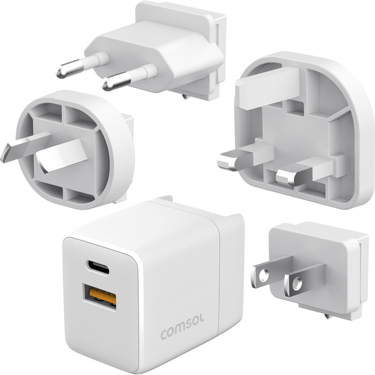 35W GaN Dual USB Travel Charger US/EU/UK/AU White